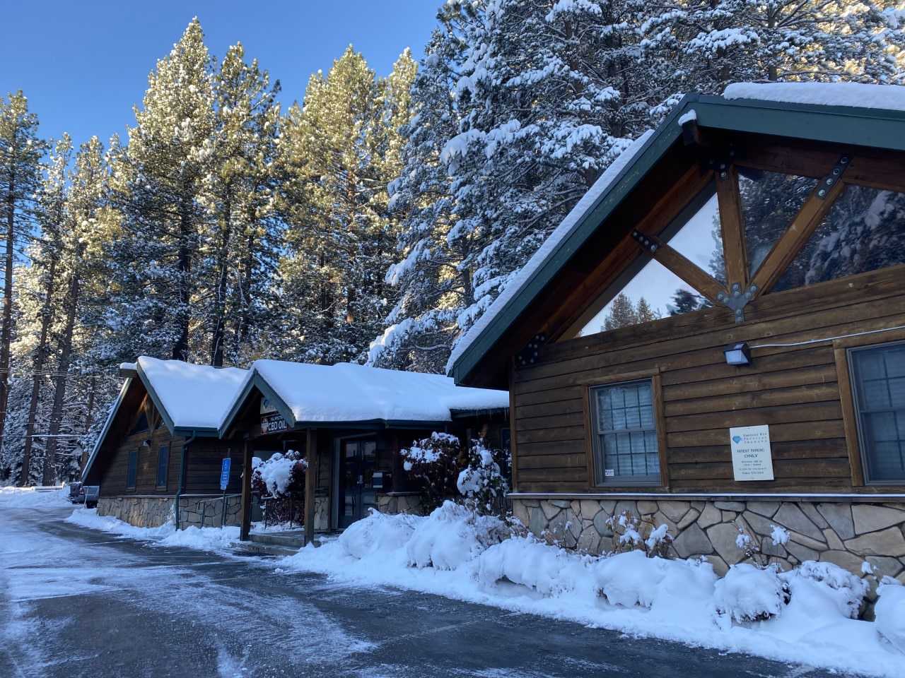 Winter at the Emerald Bay Physical Therapy Offices in South Lake Tahoe, California